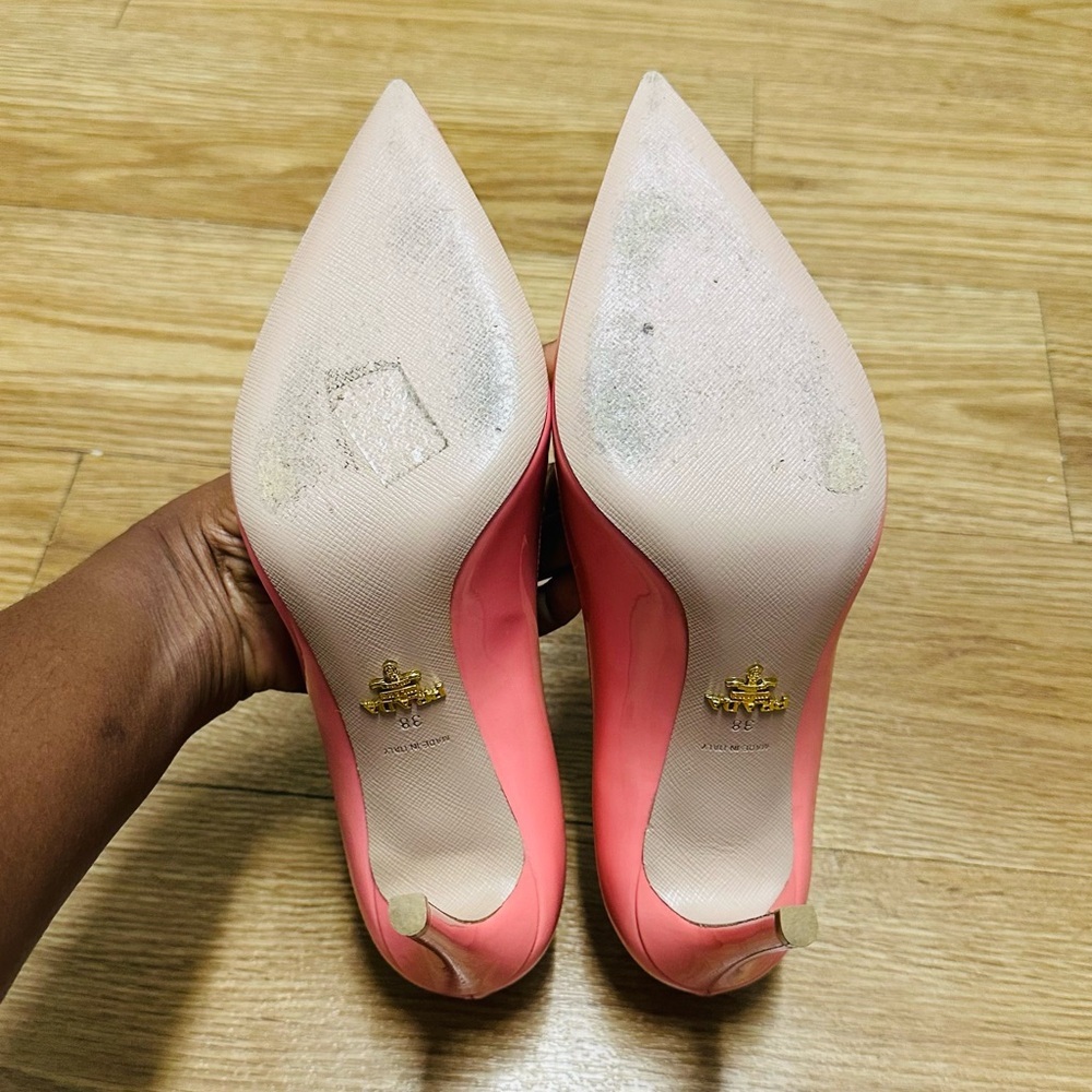 PRADA Pink Patent Leather Pump Heels - Picture 7 of 16